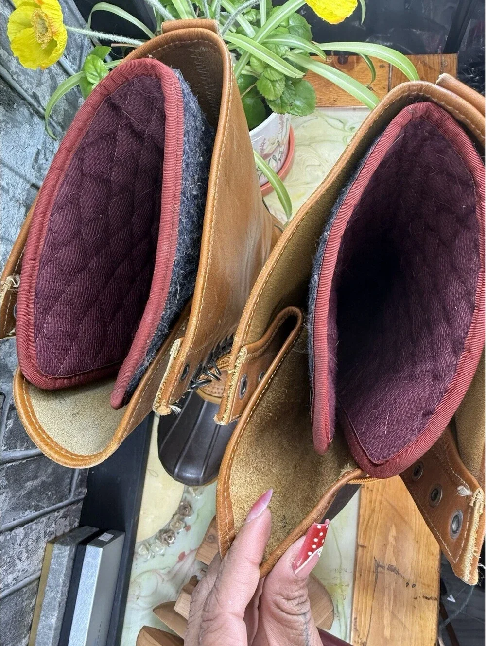 Vintage LaCrosse Made in USA Leather Hunting / Duck Boots men 9